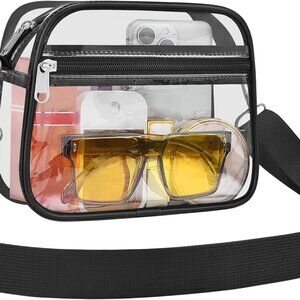 Clear Bag for Stadium Events Clear Purse for Women and Men for Sports Events Con
